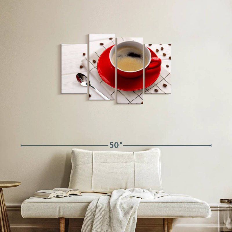 Yarlin Coffee Cup And Roasted Beans, 22" H x 36" W