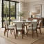 Ensemble de 2 chaises de cuisine rembourrées en chenille en bois massif de style campagnard Middleton