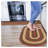 Dameko Braided Non Shedding Premium Jute Blue/Red Rug-1704769960