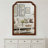 Black Walnut Color Solid Wood Frame Rounded Corner Decorative Mirror