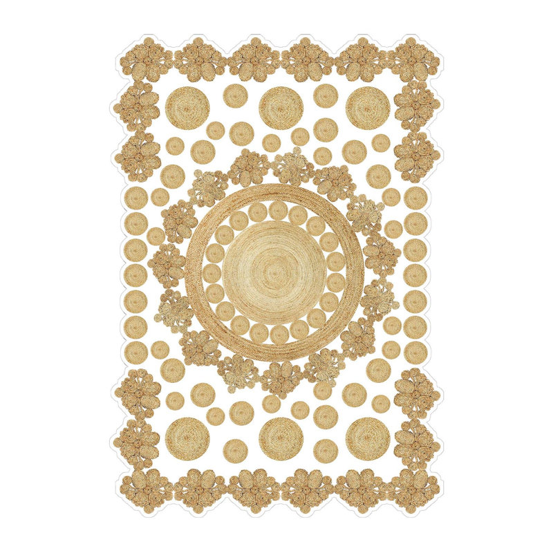 Stylish Woven Carpet (4 x 6 Feet), 100% Polyester, 0.3 in Pile Height | Antibacterial, Non-Slip PVC Dot Underside | Machine Washable, 3D Digital Printed Design | Perfect for Living Room, Bedroom & Office Decor