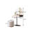 23.62"Minimalist White Compact Solid Wood Vanity Table