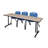 Nicklos T-Base Training Seminar Table, 2 M Stack Chairs-32817764-32817768