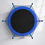 Trampoline bleu 8 pi avec filet de sécurité, panier de basketball et échelle pour enfants