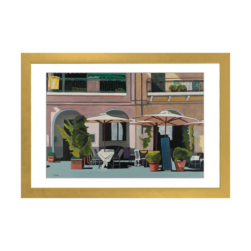 Imperia, Italie, Papier avec cadre doré doré, Blanc, H 16 po x l 24 po x P 1 po