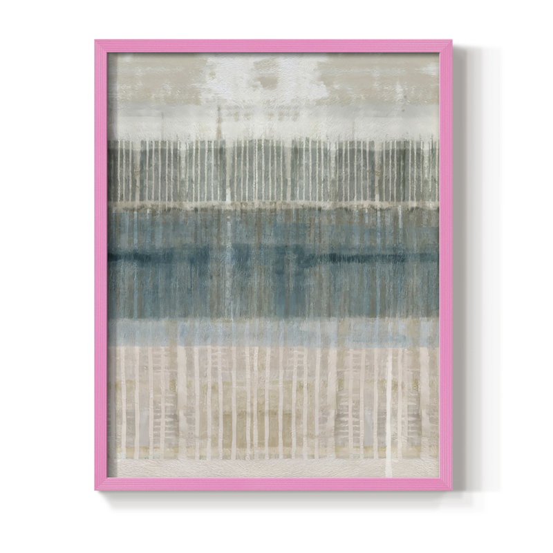 «Misty Island II», reproduction encadrée - bois massif, H 30 po x l 24 po, Rose