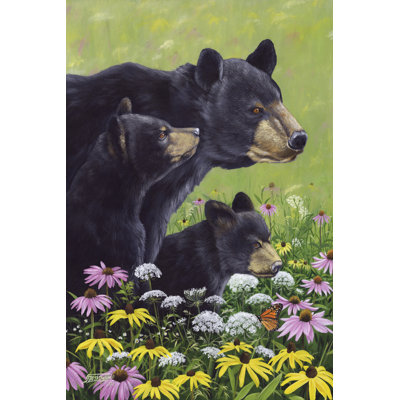 Black Bears by Fred Szatkowski - Wrapped Canvas Print