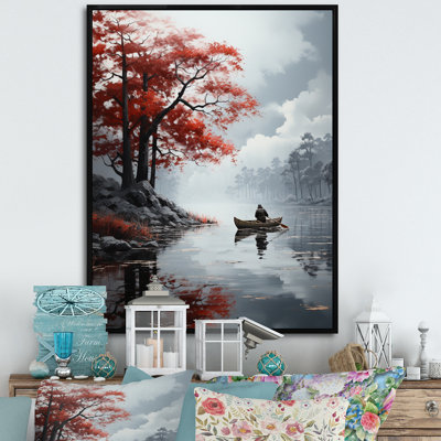 «Wilbrandt Fishing At The Lake Whispering Breeze I», reproduction sur toile