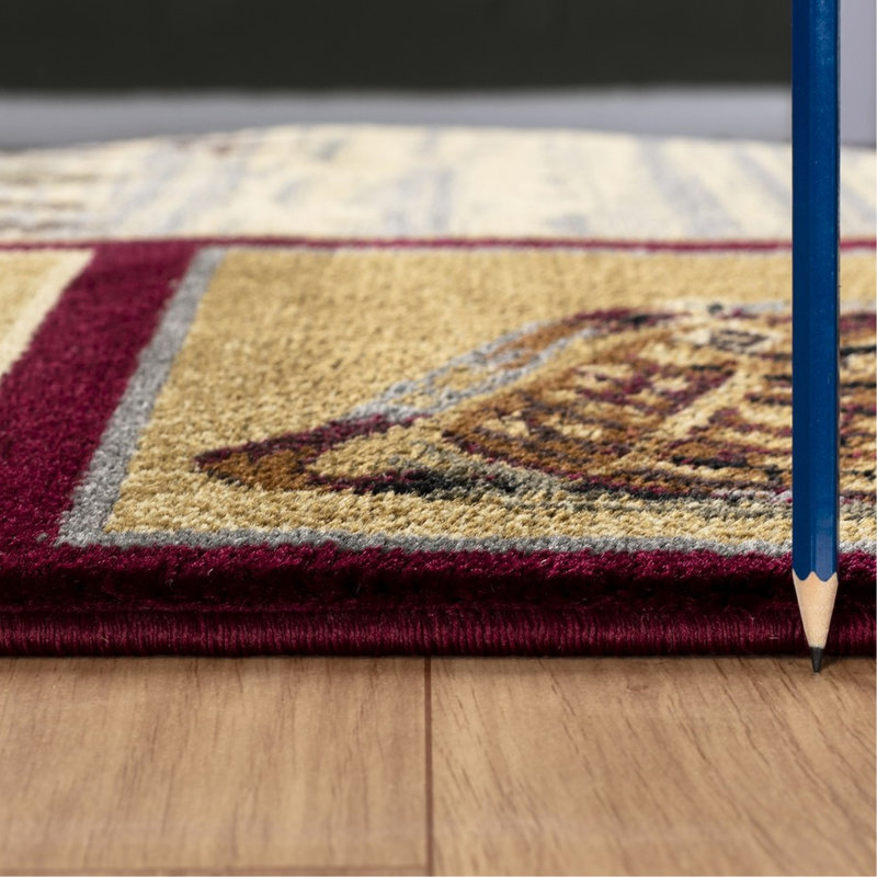 2X3 Ft. Red Polypropylene Floor Mat, Stain , Home Decor Feature 2 X 3 Area Rug In Polypropylene, For Everyday Use