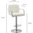 Contemporary Adjustable Swivel Arm Bar Stool With Cushion-1750651319