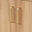 Meuble-lavabo 30 po avec lavabo, armoire de salle de bain multifonctionnelle avec portes et tiroir, panneau de fibres à densité moyenne, naturel