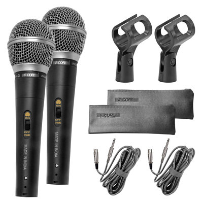 5 Core XLR Microphone Dynamic Mic Karaoke Singing Studio Microfono Handheld Mics - 2PCS