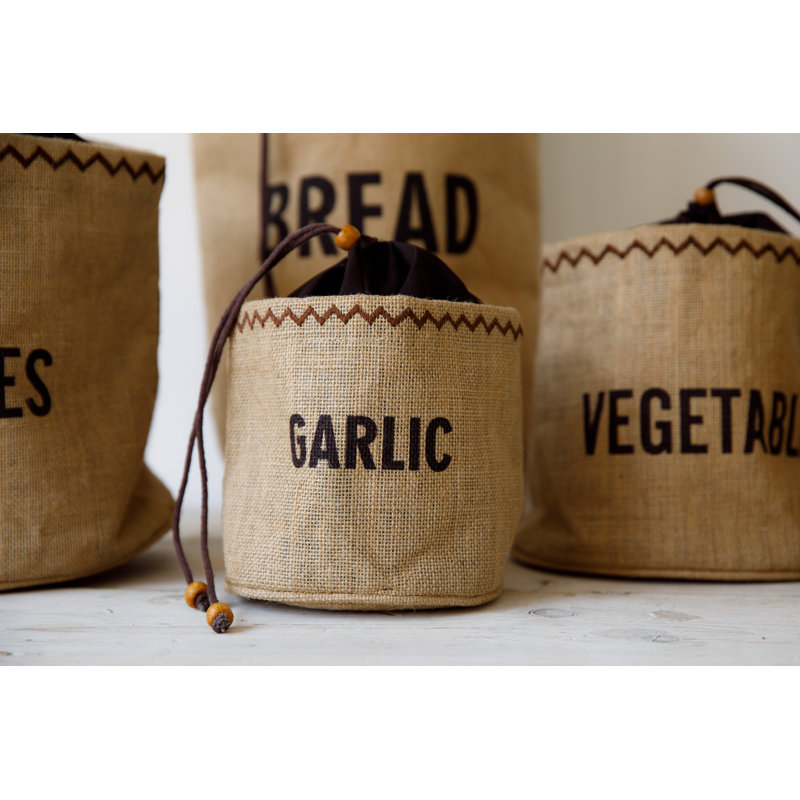 Natural Elements Hessian Garlic Storage Bag