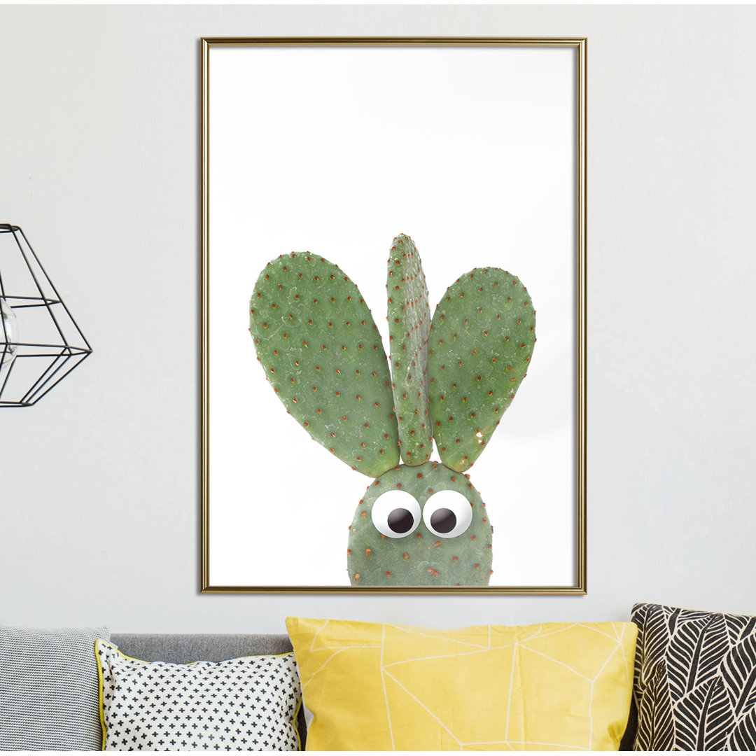 Gerahmter Grafikdruck Funny Cactus III