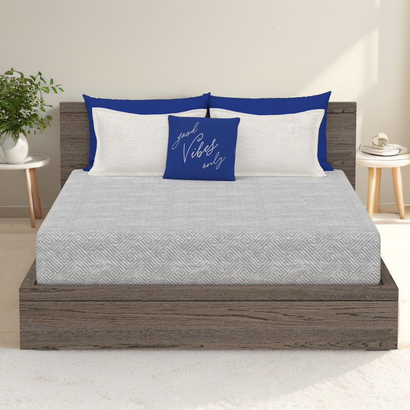 Matelas en mousse viscoélastique gris Heather, 8 po, Très grand californien