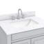 Meuble-lavabo sur pied simple 30 po avec plateau en pierre reconstituée Guider-92518484