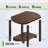 17 in. 2-Tier Oval HDPE Outdoor Side Table-1091835879