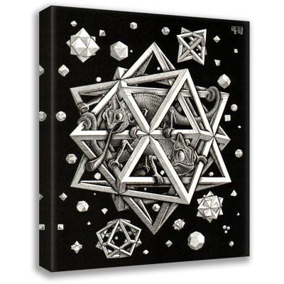 Stars by M.C.Escher Gallery Wrapped Canvas