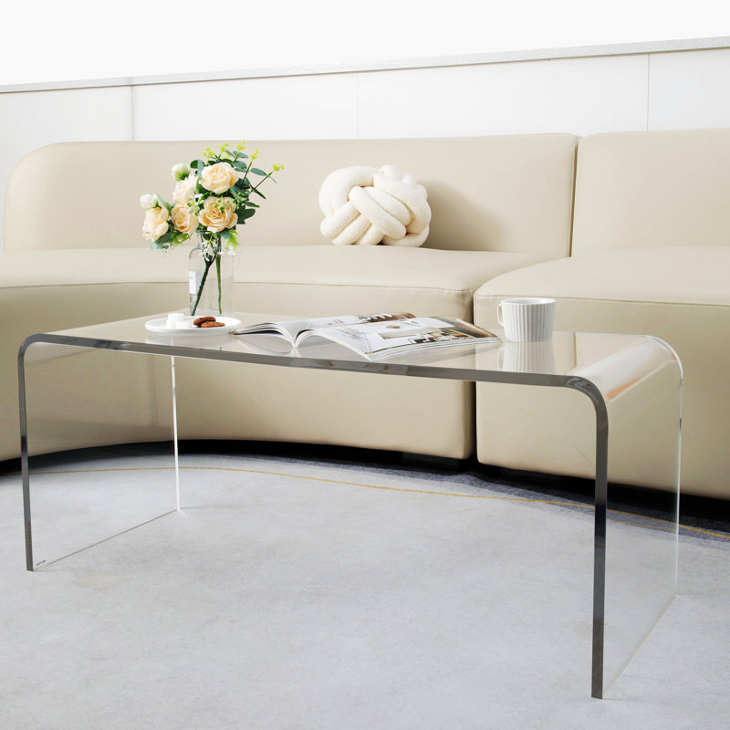 39,16 po Présentoir cascade profond en acrylique - Table d'appoint polyvalente sans assemblage