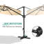 Parasol d'extérieur en porte-à-faux 10 pi avec rotation à 360 degrés pour la piscine et le jardin