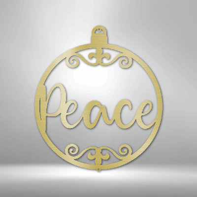 Peace Ornament Steel Sign Laser Cut Powder Coated Home & Office Metal Wall Decor Multiple Sizes & Colors