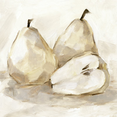 "White Pear Study I" by Ethan Harper UV-Resistant Mixed Media Painting Print