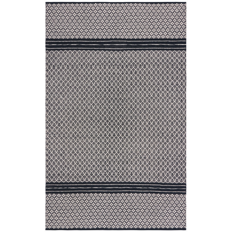 Kilim Flat Weave Cotton Geometric Rug, Rectangle 3' x 5'