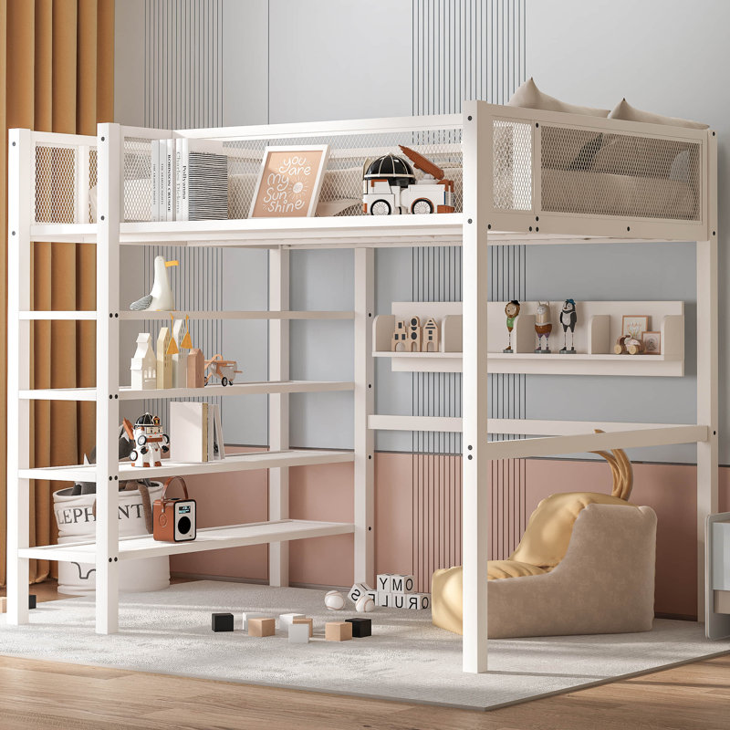 Lit mezzanine simple Kibby Kids, Blanc