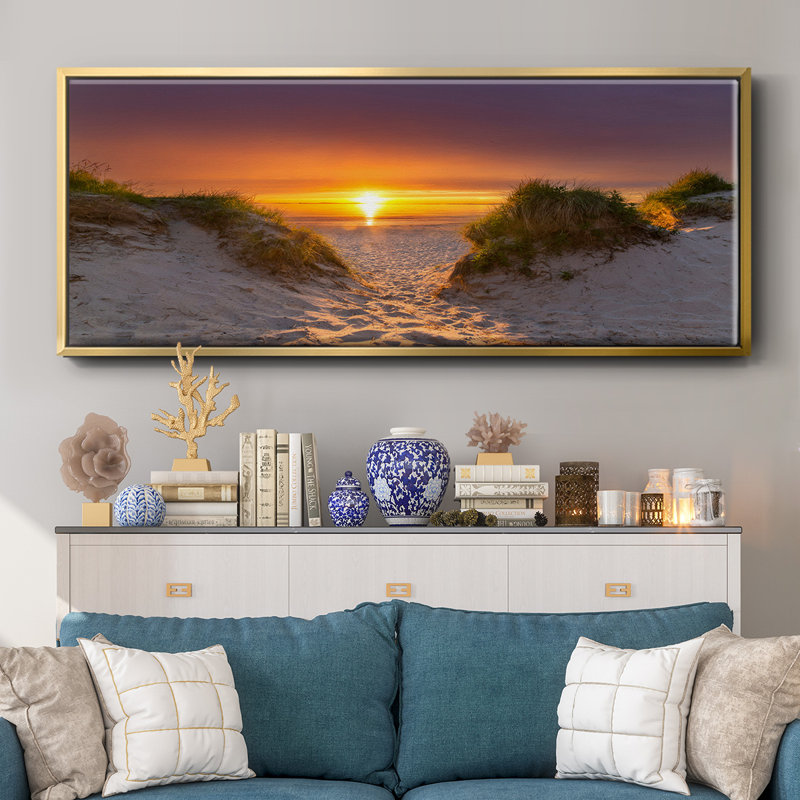 Path to Happiness- Framed Canvas, 24" H x 60" W