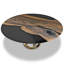 Round Walnut Wood Dining Table-57360317-57360316-57360322