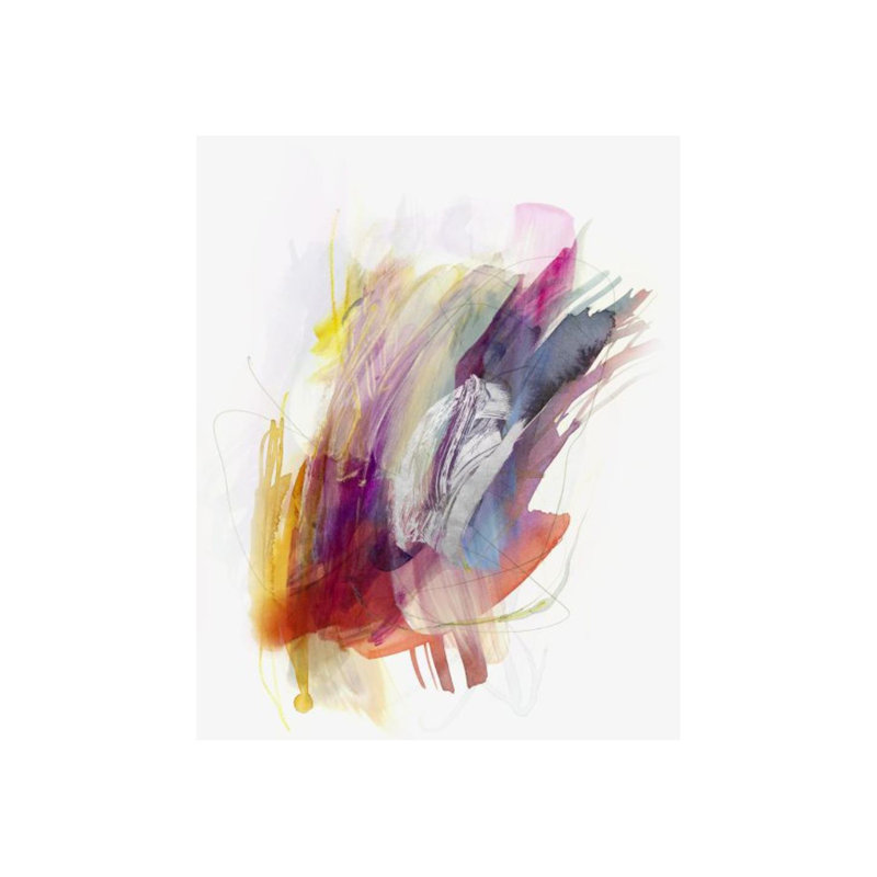 «Hoping V» par Emma McCartney - peinture sur toile tendue, H 30 po x l 24 po x P 1,5 po, Couche de verre
