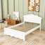 Platform Bed with Wood Construction and Slats,Headboard-2019566068