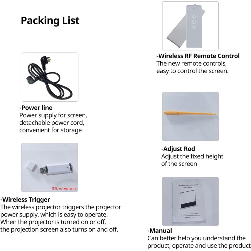 WEMAX Electric Projector Screen w/ Smart Voice Control, 4K UHD 0.85 Gain Soft Grey Screen, 100"