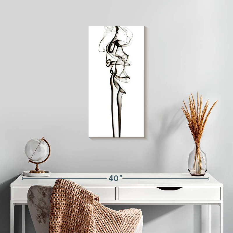 Abstrait noir fumée - sensuel, H 24 po x l 12 po