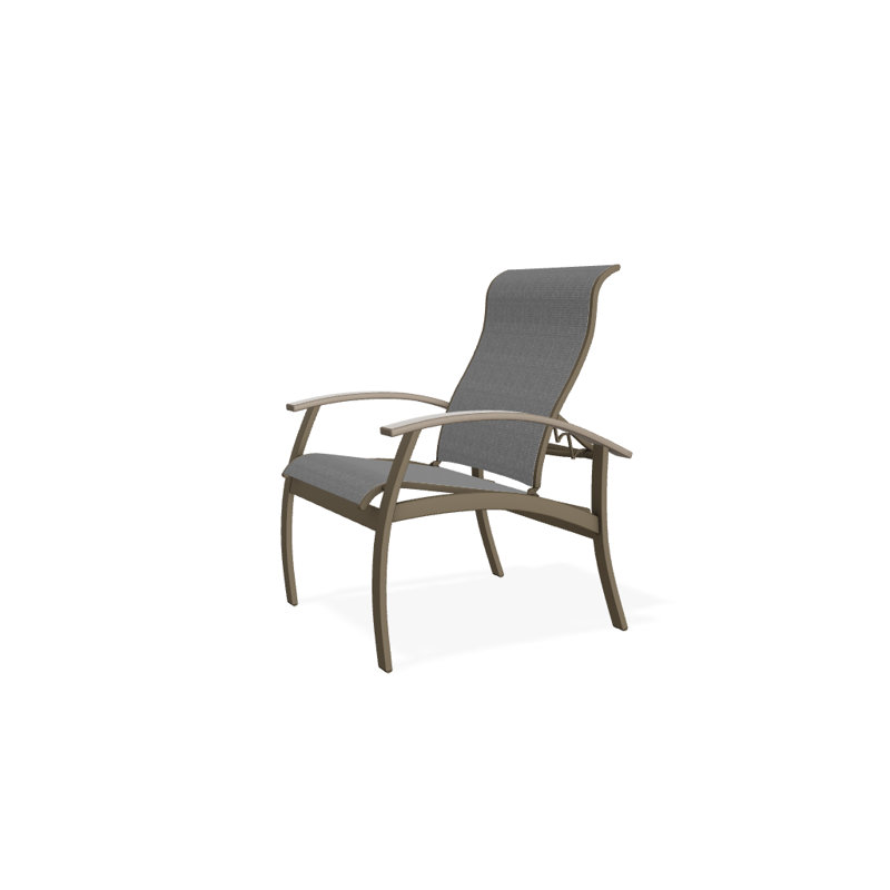 Chaise de patio Askar, Désert, Titane Sunbrella®, Bois de plage texturé