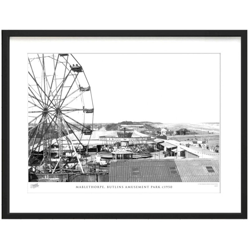 Mablethorpe, Butlins Amusement Park C1950 - Single Picture Frame Print, 31.5cm H x 38.8cm W x 2.3cm D