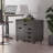 Comacho 3-section Multi-storage Mobile Cabinet, Charcoal