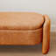 Banc de rangement ovale en tissu polaire-1439148039