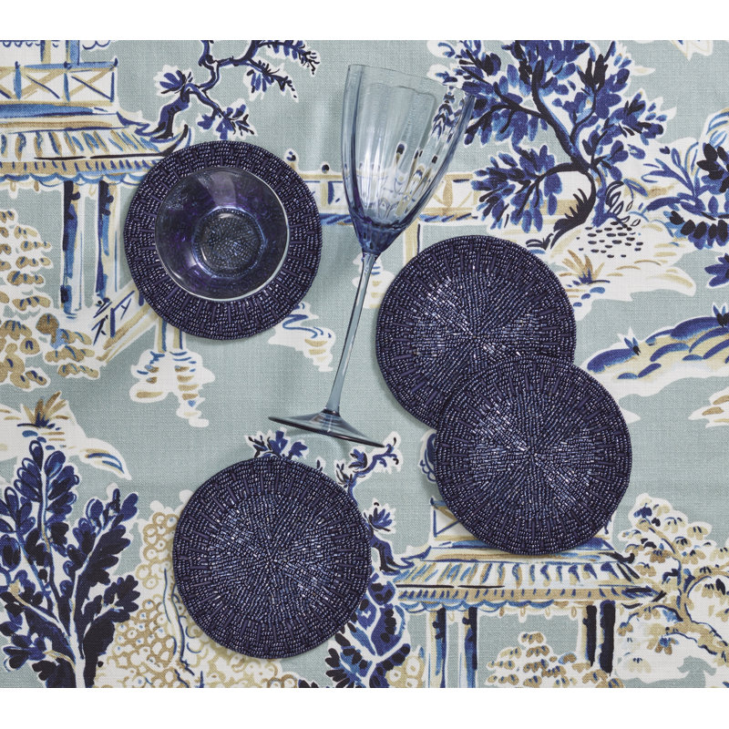 Palisade Coaster Set in a Gift Bag, Navy