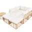 Ensemble de mobilier de jardin 7 pièces - Canapé d'angle beige résistant aux intempéries avec coussins et oreillers, idéal pour se détendre dans le jardin, la cour ou sur un balcon.