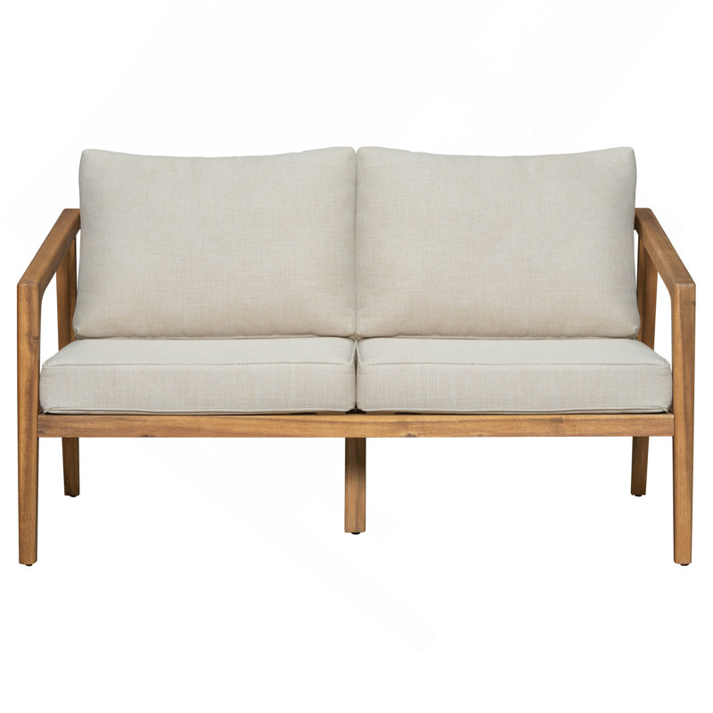 Causeuse d'extérieur en bois d'acacia