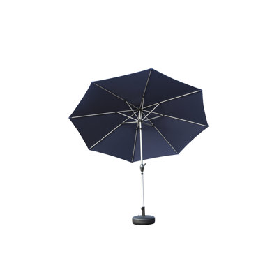 Parasol de jardin 10 pieds imperméable pour terrasse, jardin, piscine, bleu marine