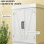Armoire de cuisine, armoire de cuisine haute, avec tiroir, tablette à 5 niveaux et tablettes réglables-2092340862