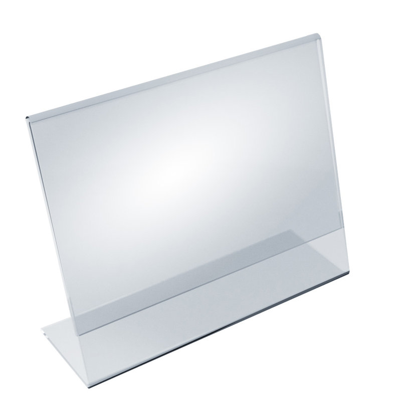 Clear Acrylic 9" x 12" L-Shaped Sign Holder Frame
