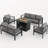 5-Person Sofa Seating Group With Fire Pit Table-1257231722-1257231725