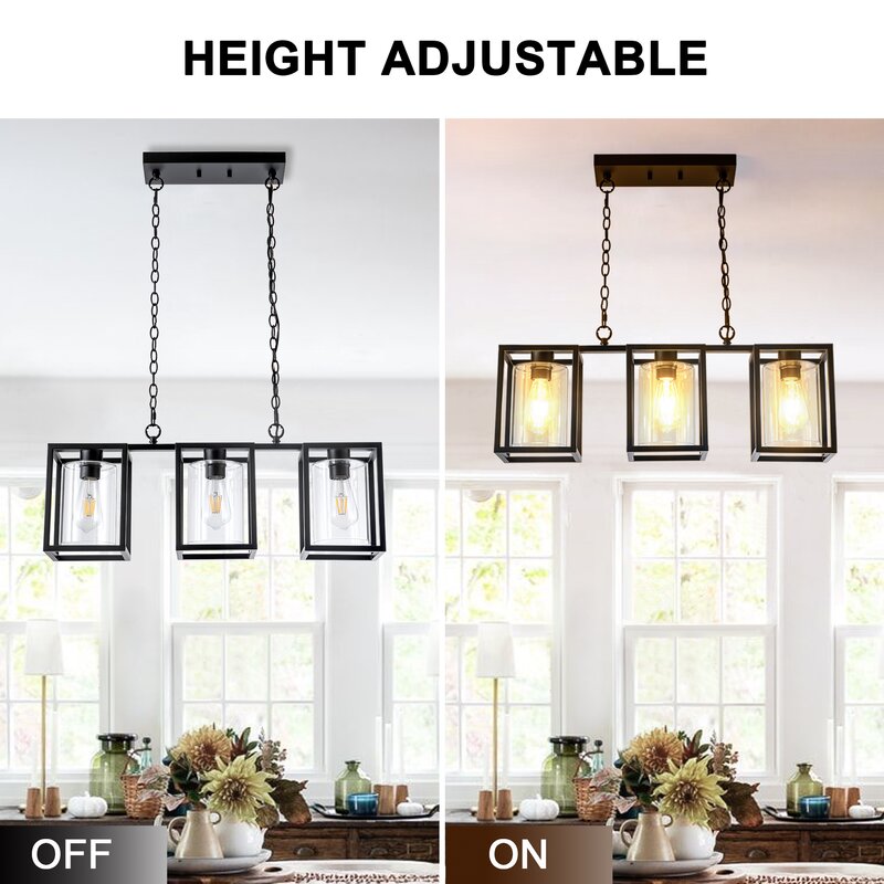 17 Stories 3 - Light Black Kitchen Island Pendant & Reviews | Wayfair