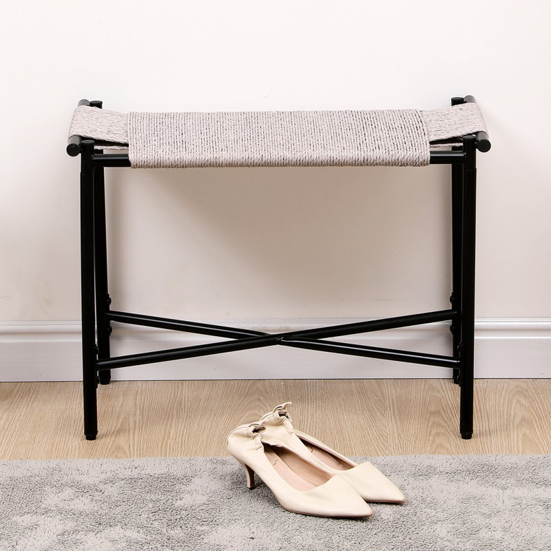 Repose-pieds gris, élégant et délicat tissé à la main, idéal pour les canapés, beauté artisanale, Grey