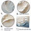 «White and Blue Wave Papercut Style - Coastal Waves», reproduction d'art sur toile (sans texture)-259556882-259556877-233194211