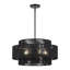 Lustre suspendu noir 5 lumières Asllan-122725133-122725136
