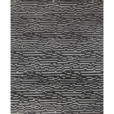 Xerxes Hand-Knotted Wool Charcoal Area Rug